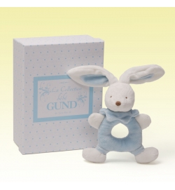 Gund La be' be' 柔軟的藍色小兔搖鈴